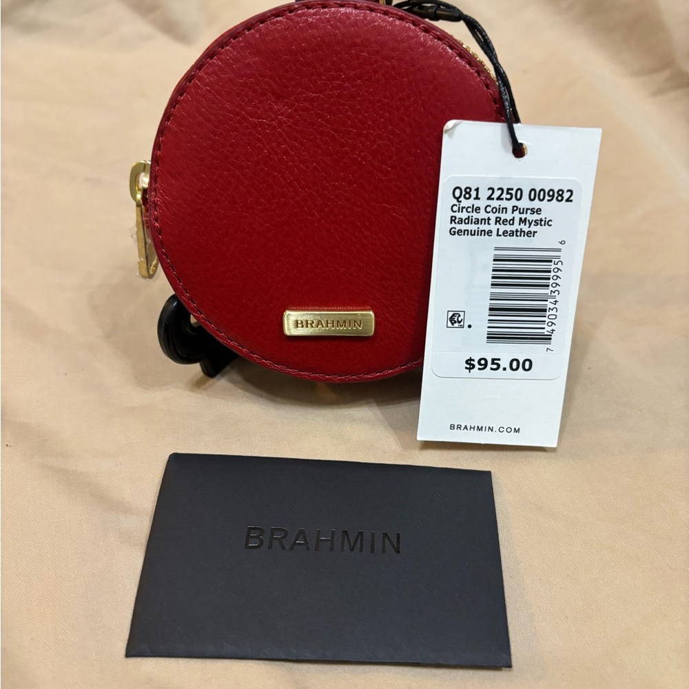 Brahmin Red Leather Coin Purse
